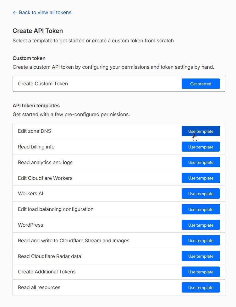 Edit zone DNS template