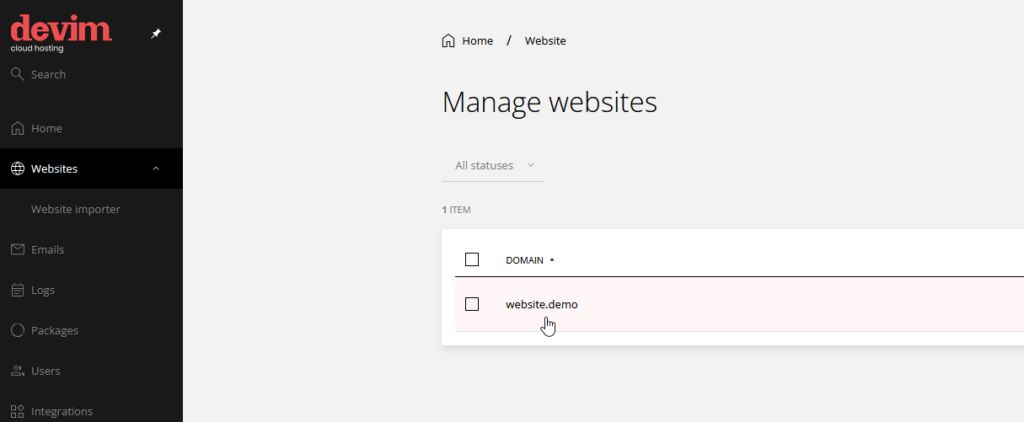 רשימת אתרים