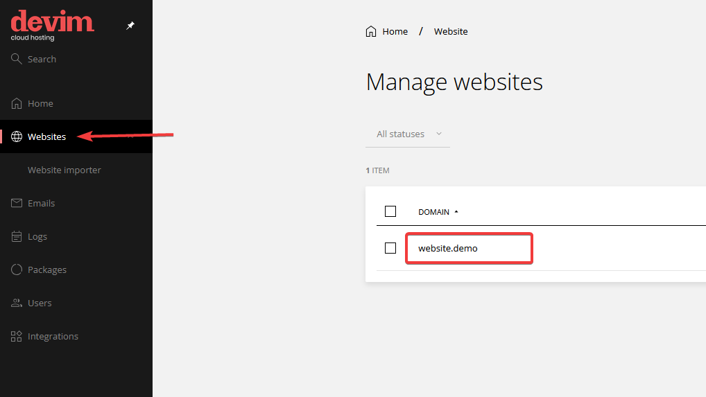 רשימת אתרים