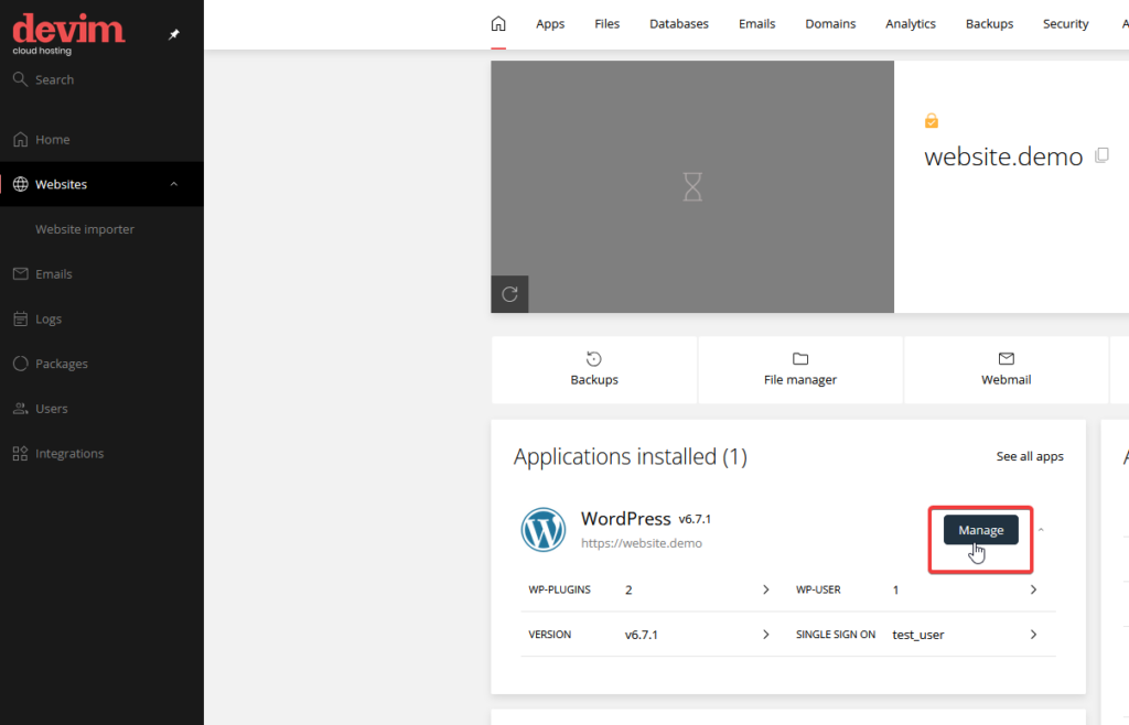 ניהול WordPress